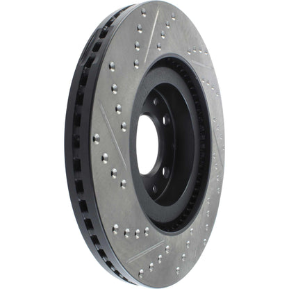 StopTech Sport Drilled/Slotted Brake Rotor; Front Left