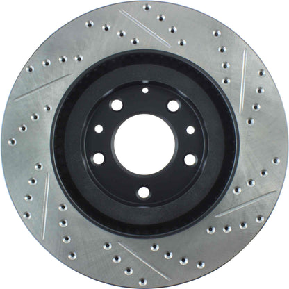 StopTech Sport Drilled/Slotted Brake Rotor; Front Right