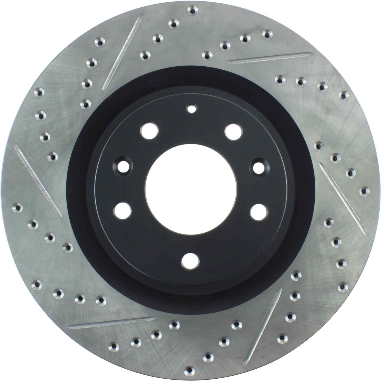 StopTech Sport Drilled/Slotted Brake Rotor; Front Right