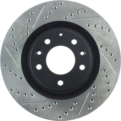 StopTech Sport Drilled/Slotted Brake Rotor; Front Right
