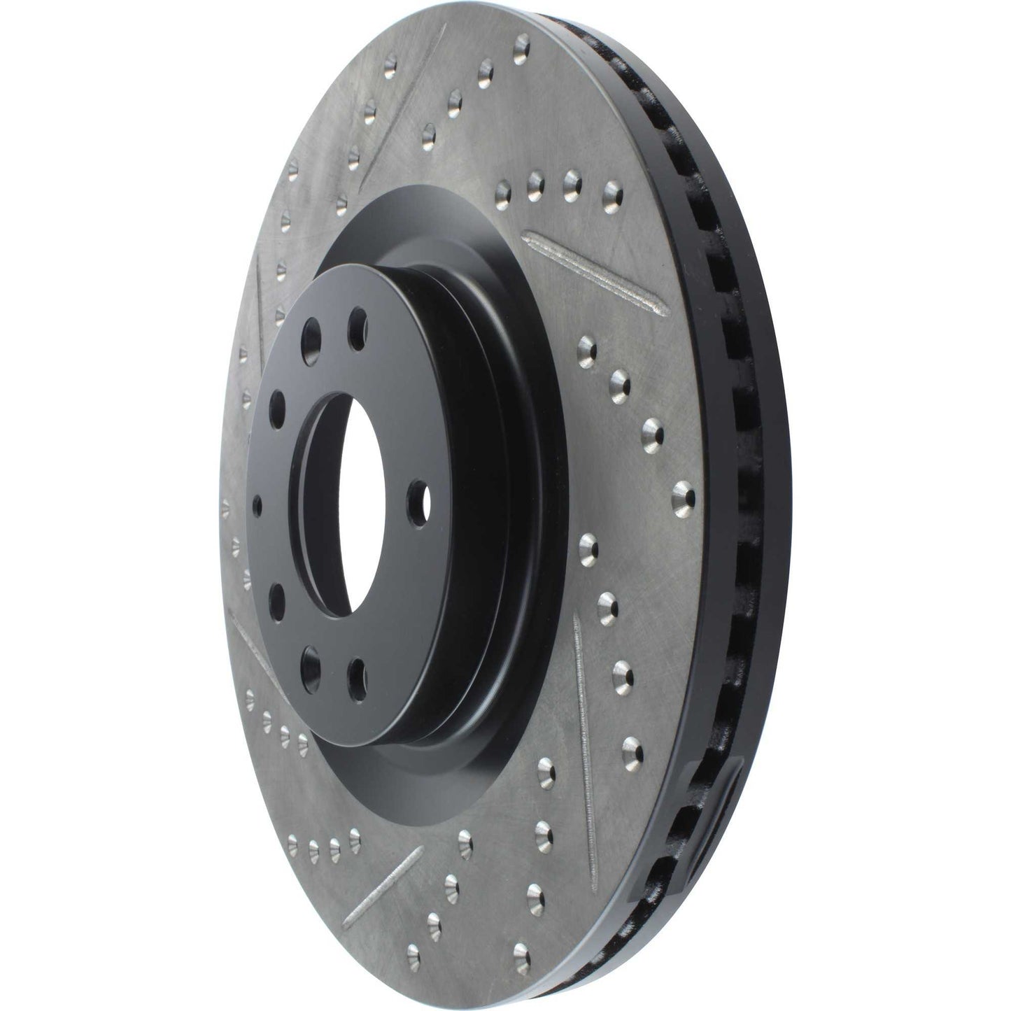 StopTech Sport Drilled/Slotted Brake Rotor; Front Right