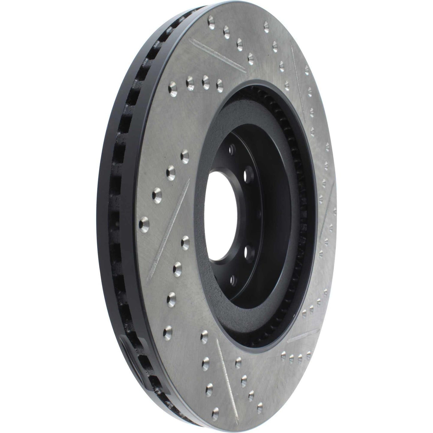 StopTech Sport Drilled/Slotted Brake Rotor; Front Right