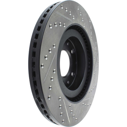 StopTech Sport Drilled/Slotted Brake Rotor; Front Right