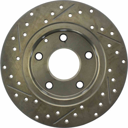 StopTech Sport Drilled/Slotted Brake Rotor; Rear Left