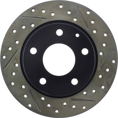 StopTech Sport Drilled/Slotted Brake Rotor; Rear Left