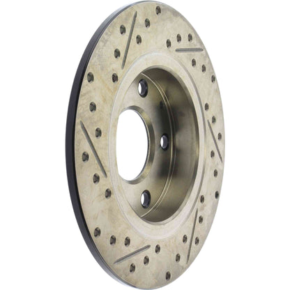 StopTech Sport Drilled/Slotted Brake Rotor; Rear Left
