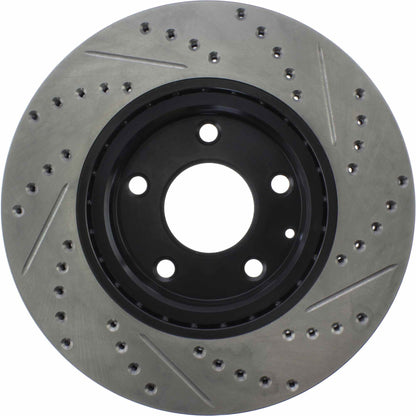 StopTech Sport Drilled/Slotted Brake Rotor; Front Right