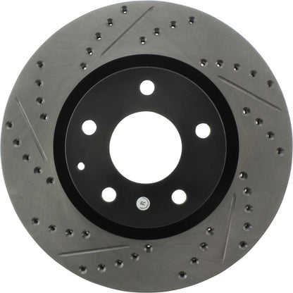 StopTech Sport Drilled/Slotted Brake Rotor; Front Right