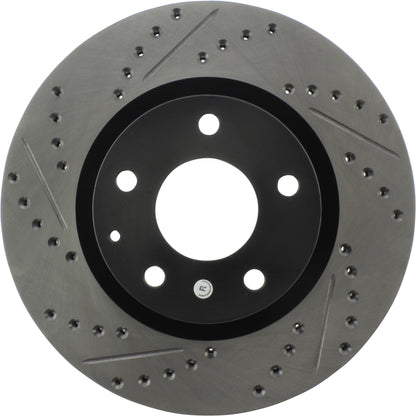 StopTech Sport Drilled/Slotted Brake Rotor; Front Right