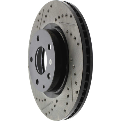 StopTech Sport Drilled/Slotted Brake Rotor; Front Right