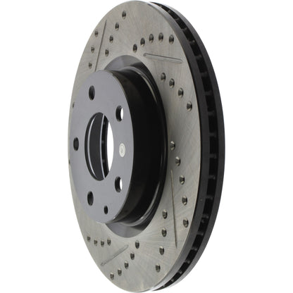 StopTech Sport Drilled/Slotted Brake Rotor; Front Right