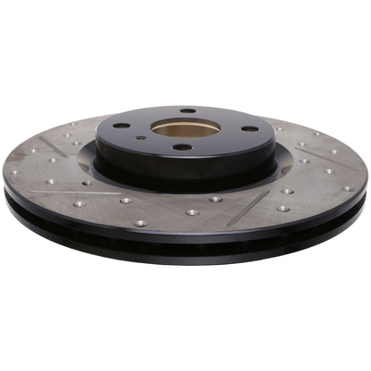 StopTech 16-18 Mazda Miata MX-5 Sport Slotted & Drilled Front Right Rotor 127.45090R