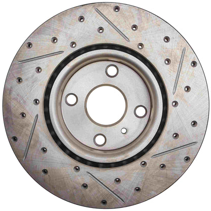 StopTech 16-18 Mazda Miata MX-5 Sport Slotted & Drilled Front Right Rotor 127.45090R