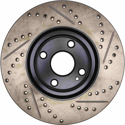 Stoptech 16-20 Mazda MX-5 Miata/Fiat 124 Spider Slotted & Drilled Right Front Rotor 127.45092R
