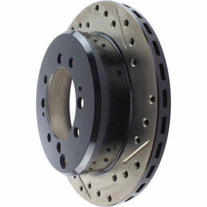 StopTech Sport Drilled/Slotted Brake Rotor; Rear Left