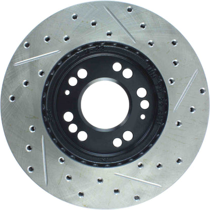 StopTech Sport Drilled/Slotted Brake Rotor; Front Right