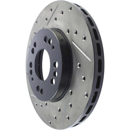 StopTech Sport Drilled/Slotted Brake Rotor; Front Right