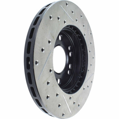 StopTech Sport Drilled/Slotted Brake Rotor; Front Right
