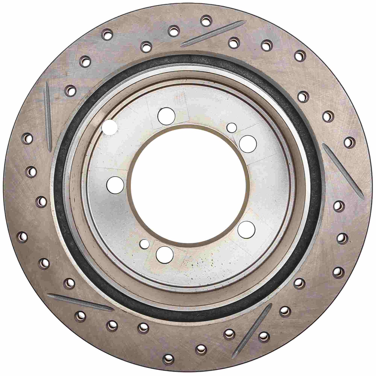 StopTech 91-96 Dodge Stealth 2WD / 90-99 Mitsubishi 3000GT Left Rear Slotted & Drilled Rotors 127.46033L