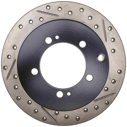 StopTech 91-96 Dodge Stealth 2WD / 90-99 Mitsubishi 3000GT Left Rear Slotted & Drilled Rotors 127.46033L