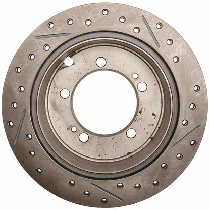 StopTech 91-96 Dodge Stealth 2WD / 90-99 Mitsubishi 3000GT Right Rear Slotted & Drilled Rotors 127.46033R