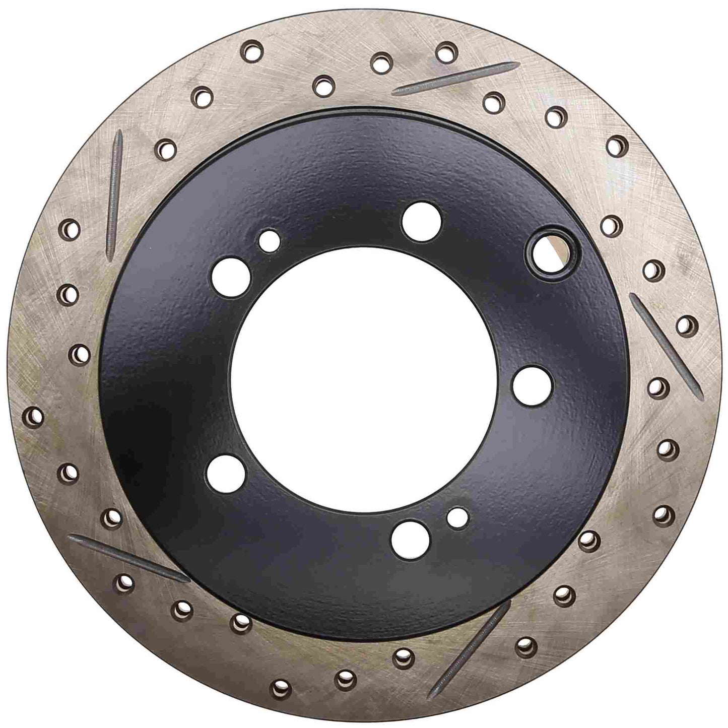 StopTech 91-96 Dodge Stealth 2WD / 90-99 Mitsubishi 3000GT Right Rear Slotted & Drilled Rotors 127.46033R