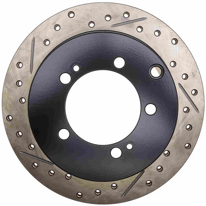 StopTech 91-96 Dodge Stealth 2WD / 90-99 Mitsubishi 3000GT Right Rear Slotted & Drilled Rotors 127.46033R