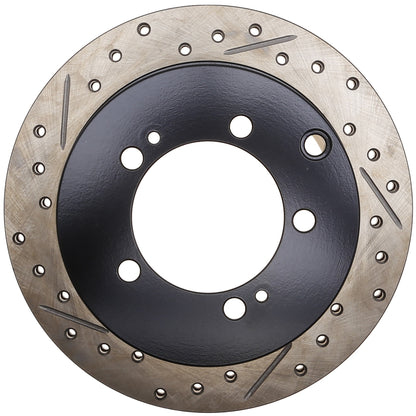 StopTech 91-96 Dodge Stealth 2WD / 90-99 Mitsubishi 3000GT Right Rear Slotted & Drilled Rotors 127.46033R