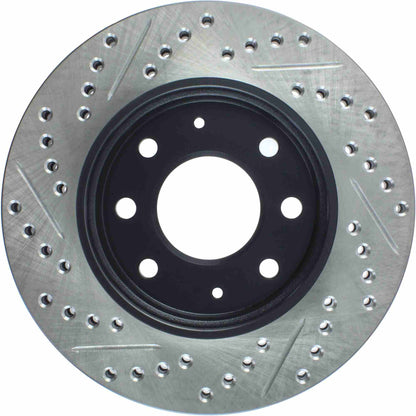 StopTech Sport Drilled/Slotted Brake Rotor; Front Left