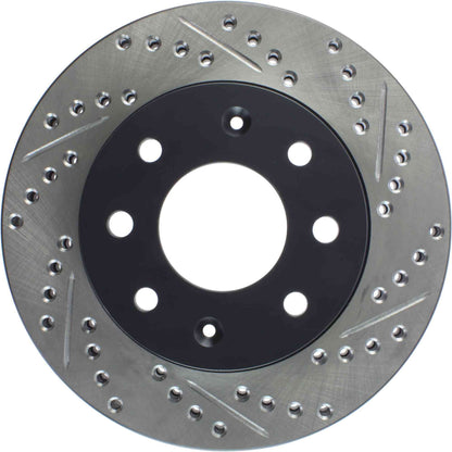 StopTech Sport Drilled/Slotted Brake Rotor; Front Left