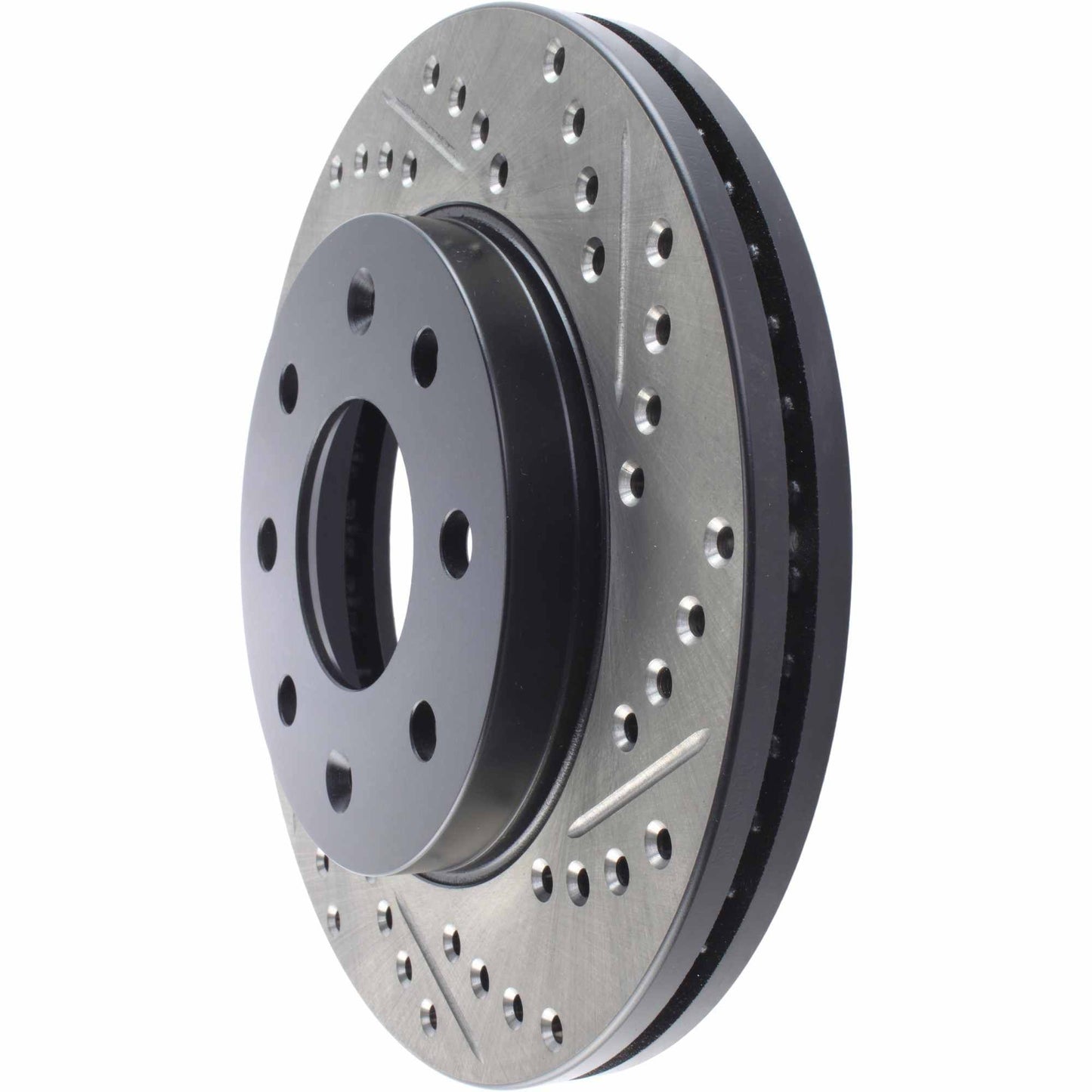 StopTech Sport Drilled/Slotted Brake Rotor; Front Left