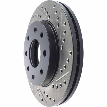 StopTech Sport Drilled/Slotted Brake Rotor; Front Left
