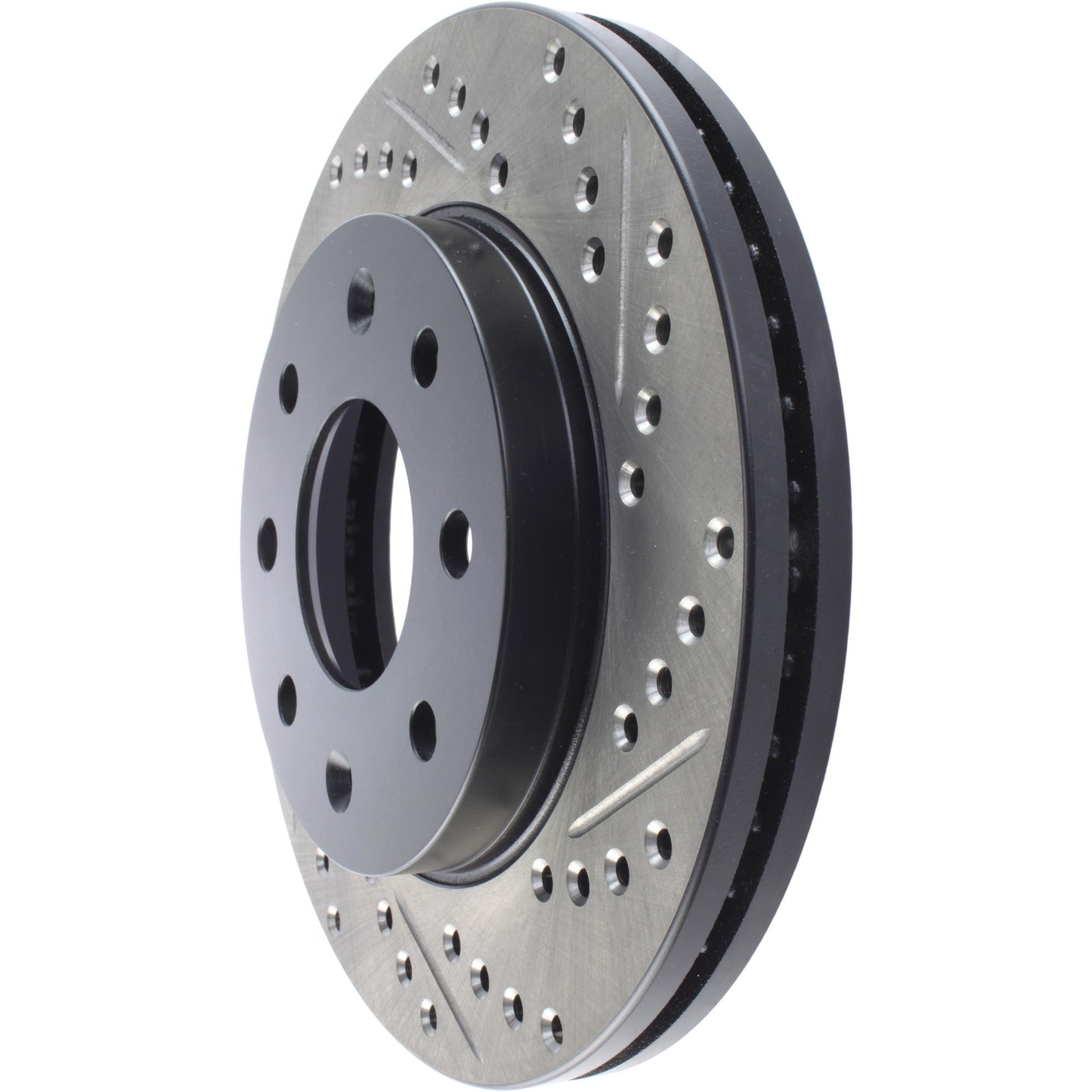 StopTech Sport Drilled/Slotted Brake Rotor; Front Left