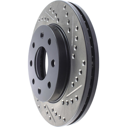 StopTech Sport Drilled/Slotted Brake Rotor; Front Left