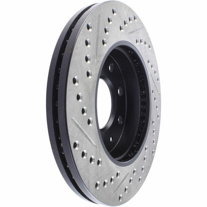 StopTech Sport Drilled/Slotted Brake Rotor; Front Left