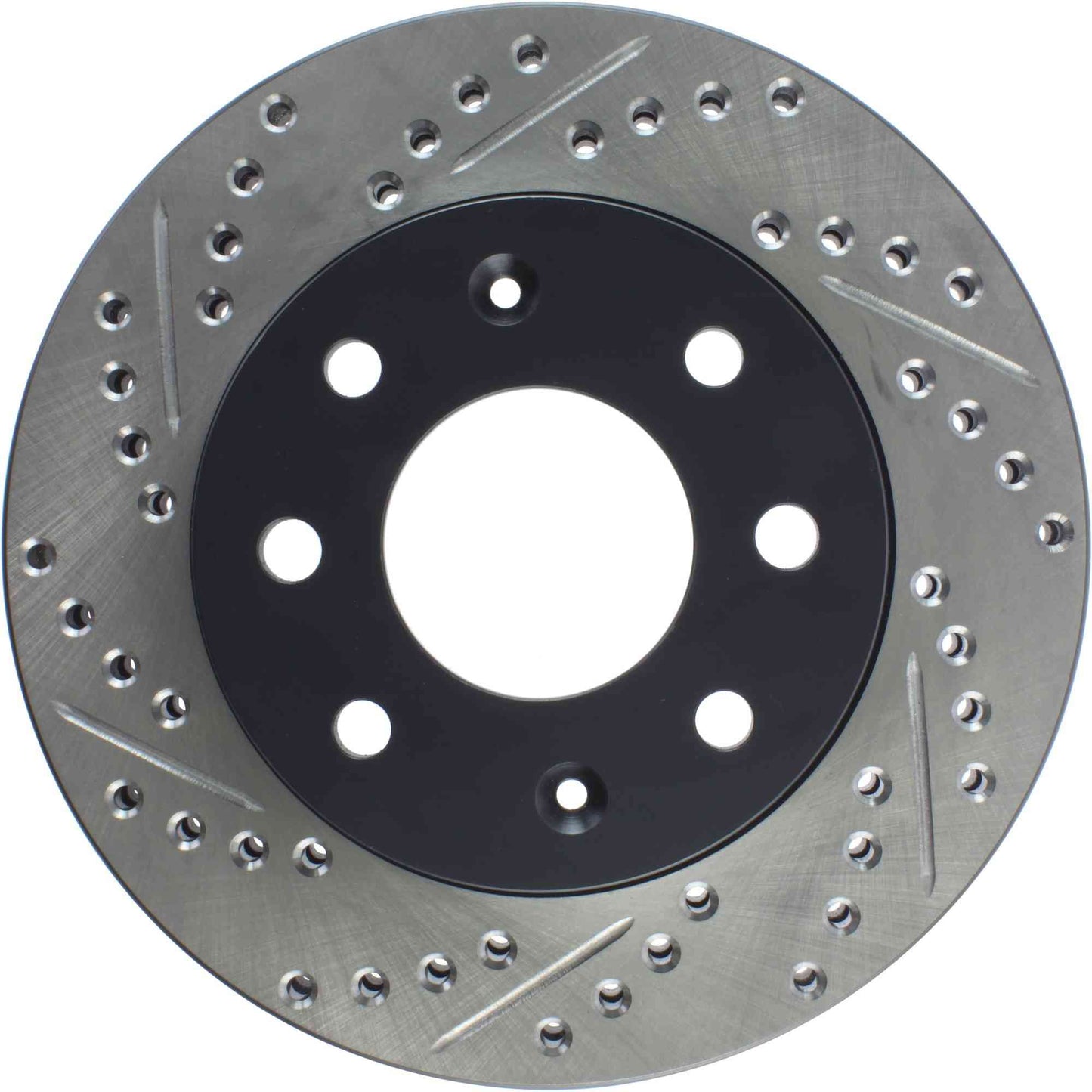 StopTech Sport Drilled/Slotted Brake Rotor; Front Right