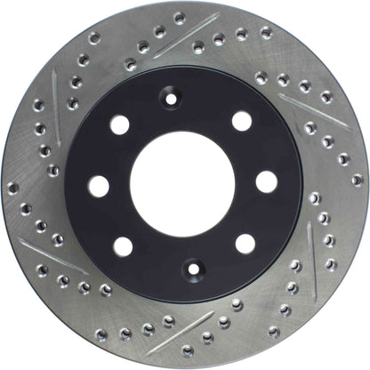 StopTech Sport Drilled/Slotted Brake Rotor; Front Right