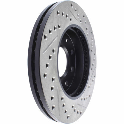 StopTech Sport Drilled/Slotted Brake Rotor; Front Right