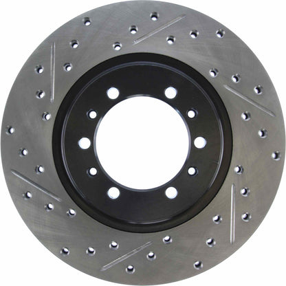 StopTech Sport Drilled/Slotted Brake Rotor; Front Right