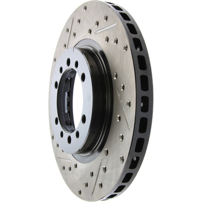 StopTech Sport Drilled/Slotted Brake Rotor; Front Right