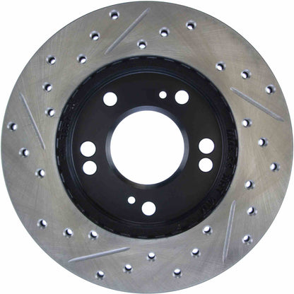 StopTech Sport Drilled/Slotted Brake Rotor; Front Left