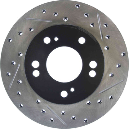 StopTech Sport Drilled/Slotted Brake Rotor; Front Left