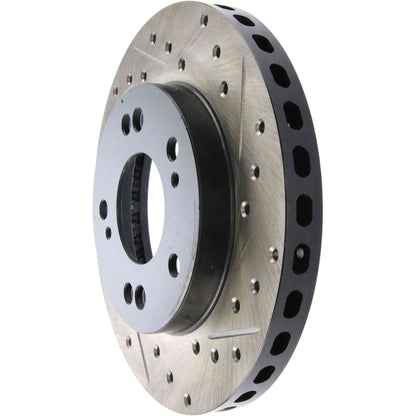 StopTech Sport Drilled/Slotted Brake Rotor; Front Left