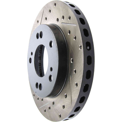 StopTech Sport Drilled/Slotted Brake Rotor; Front Right
