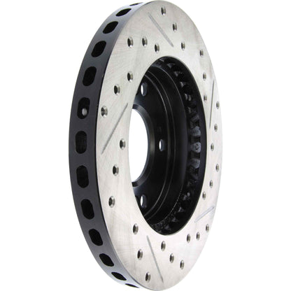 StopTech Sport Drilled/Slotted Brake Rotor; Front Right
