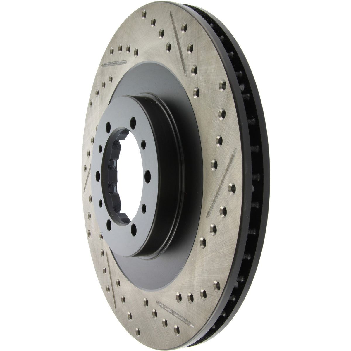 StopTech Sport Drilled/Slotted Brake Rotor; Front Left