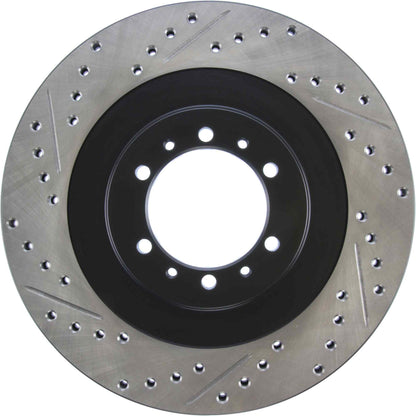 StopTech Sport Drilled/Slotted Brake Rotor; Front Right