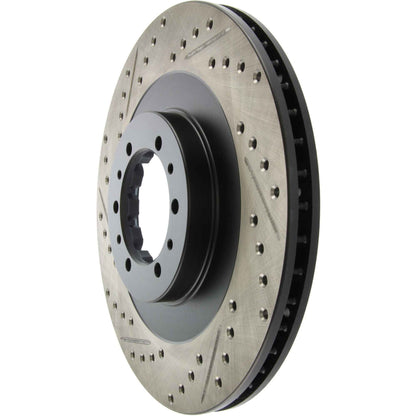 StopTech Sport Drilled/Slotted Brake Rotor; Front Right