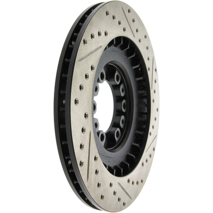 StopTech Sport Drilled/Slotted Brake Rotor; Front Right
