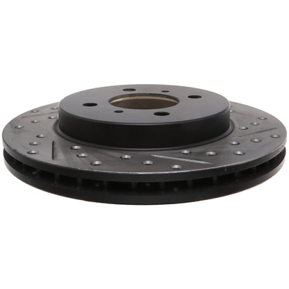 StopTech Sport Drilled/Slotted Brake Rotor; Front Left